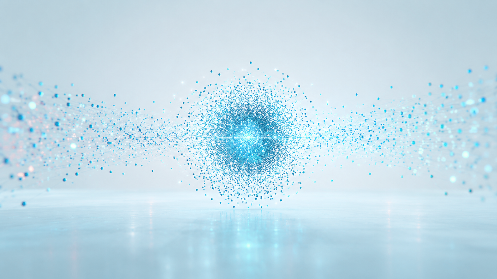 Luminous particle cluster condensing into a core